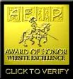 Website Excellence Award Of Honor May 19, 1999.
